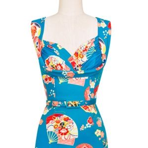 Trashy Diva Geisha Fans Honeychild dress sz 16